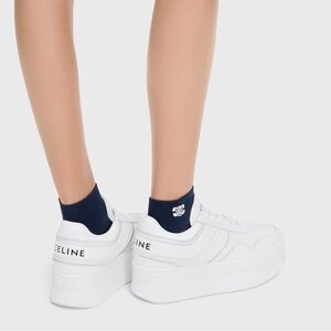 Celine Block Sneakers with Wedge Outsole in Calfskin